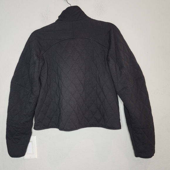 Lululemon Black Quilted Calm Jacket Size 6 Soft Cotton Athleisure Active Cozy - Picture 5 of 16